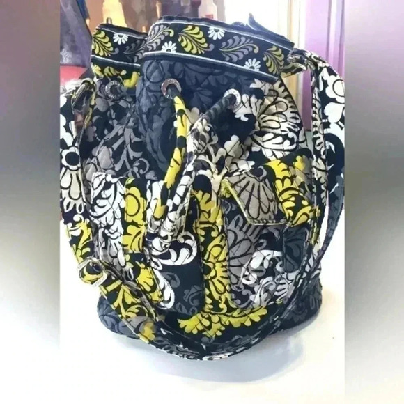 Vere Bradley tote bag like new yellow black - Picture 1 of 5